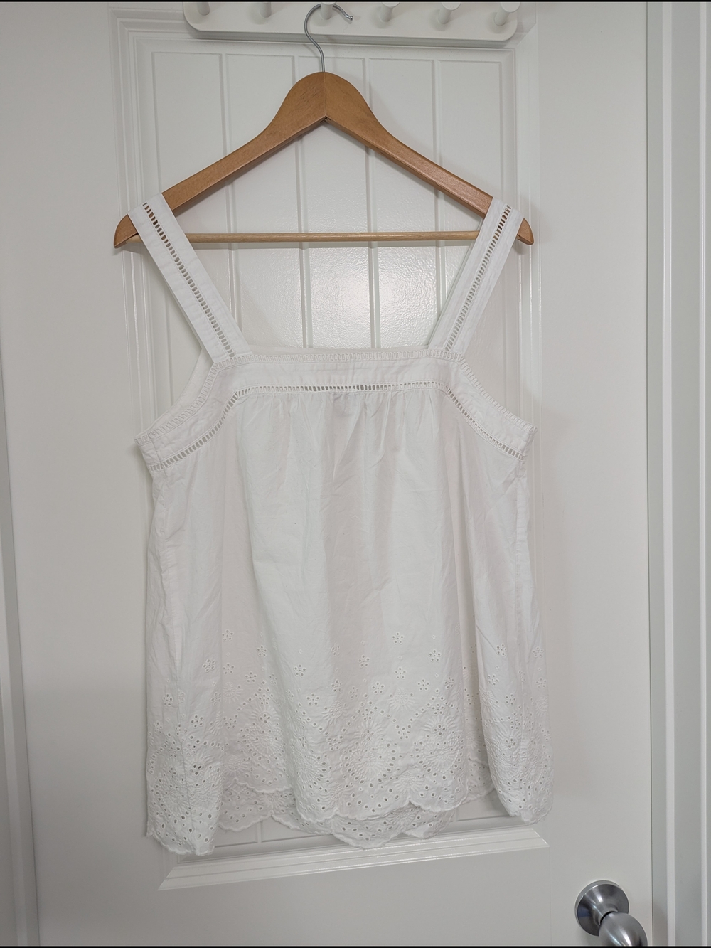 White Eyelet Cotton Top - Picture 7 of 9